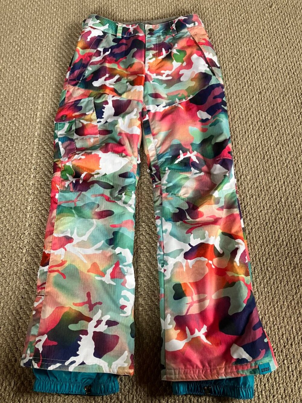 GSOU SNOW Camouflage Women's Snow Ski Pants Small